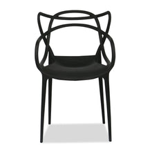 Load image into Gallery viewer, HomeRoots Outdoor Chairs 22" Black Heavy Duty Plastic Indoor Outdoor Dining Chair