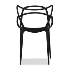 Load image into Gallery viewer, HomeRoots Outdoor Chairs 22" Black Heavy Duty Plastic Indoor Outdoor Dining Chair