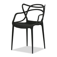 Load image into Gallery viewer, HomeRoots Outdoor Chairs 22" Black Heavy Duty Plastic Indoor Outdoor Dining Chair