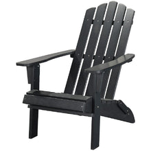 Load image into Gallery viewer, HomeRoots Outdoor Chairs 29&quot; Black Heavy Duty Plastic Outdoor Adirondack Chair