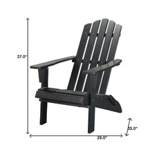 Load image into Gallery viewer, HomeRoots Outdoor Chairs 29&quot; Black Heavy Duty Plastic Outdoor Adirondack Chair