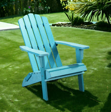 Load image into Gallery viewer, HomeRoots Outdoor Chairs 29&quot; Blue Heavy Duty Plastic Indoor Outdoor Adirondack Chair