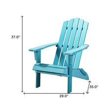 Load image into Gallery viewer, HomeRoots Outdoor Chairs 29&quot; Blue Heavy Duty Plastic Indoor Outdoor Adirondack Chair