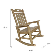 Load image into Gallery viewer, HomeRoots Outdoor Chairs 42&quot; Brown Heavy Duty Plastic Indoor Outdoor Rocking Chair