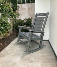 Load image into Gallery viewer, HomeRoots Outdoor Chairs 42&quot; Gray Heavy Duty Plastic Indoor Outdoor Rocking Chair