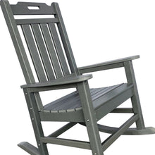 Load image into Gallery viewer, HomeRoots Outdoor Chairs 42&quot; Gray Heavy Duty Plastic Indoor Outdoor Rocking Chair