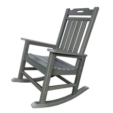 Load image into Gallery viewer, HomeRoots Outdoor Chairs 42&quot; Gray Heavy Duty Plastic Indoor Outdoor Rocking Chair