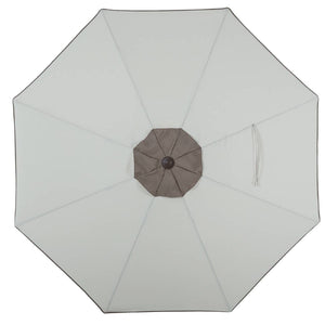 HomeRoots Outdoor Umbrellas 9' Grey Polyester Octagonal Tilt Market Patio Umbrella