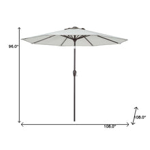 Load image into Gallery viewer, HomeRoots Outdoor Umbrellas 9&#39; Grey Polyester Octagonal Tilt Market Patio Umbrella