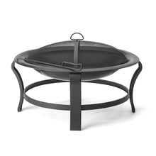 Load image into Gallery viewer, HomeRoots Outdoor Fireplaces and Firepits Black Contemporary Round Wood Burning Fire Pit