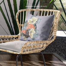 Load image into Gallery viewer, HomeRoots Outdoor Pillows Green &amp; Orange Flamingo Outdoor Throw Pillow Essential