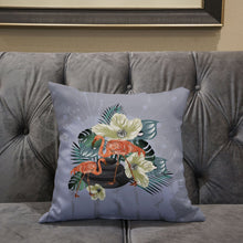 Load image into Gallery viewer, HomeRoots Outdoor Pillows Green &amp; Orange Flamingo Outdoor Throw Pillow Essential