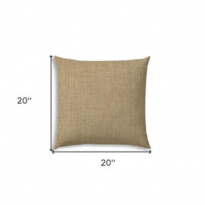 HomeRoots Outdoor Pillows Solid Tan Outdoor Throw Pillow Essential