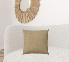 Load image into Gallery viewer, HomeRoots Outdoor Pillows Solid Tan Outdoor Throw Pillow Essential