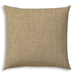 HomeRoots Outdoor Pillows Solid Tan Outdoor Throw Pillow Essential