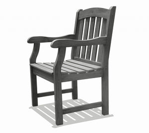 HomeRoots Outdoor Chairs The Acacia hardwood Patio Armchair