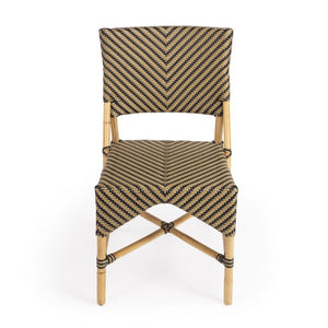 HomeRoots Outdoor Chairs The Beige Diamond Weave Rattan Patio Chair