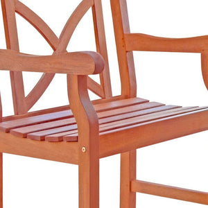 HomeRoots Outdoor Chairs The Coastal Solid Wood Brown Patio Chair