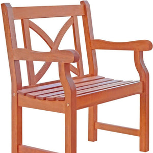 HomeRoots Outdoor Chairs The Coastal Solid Wood Brown Patio Chair