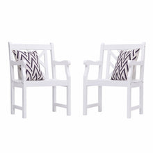 Load image into Gallery viewer, HomeRoots Outdoor Chairs The Diamond | White Wood Patio Armchair