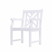 Load image into Gallery viewer, HomeRoots Outdoor Chairs The Diamond | White Wood Patio Armchair