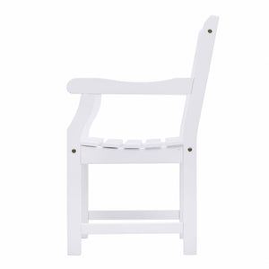 HomeRoots Outdoor Chairs The Diamond | White Wood Patio Armchair