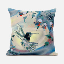 Load image into Gallery viewer, HomeRoots Outdoor Pillows Yellow &amp; Blue Hummingbird Outdoor Throw Pillow Essential