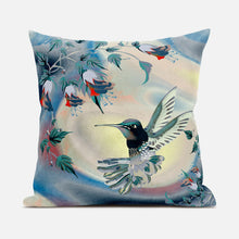 Load image into Gallery viewer, HomeRoots Outdoor Pillows Yellow &amp; Blue Hummingbird Outdoor Throw Pillow Essential