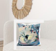 Load image into Gallery viewer, HomeRoots Outdoor Pillows Yellow &amp; Blue Hummingbird Outdoor Throw Pillow Essential