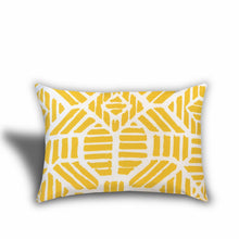 Load image into Gallery viewer, HomeRoots Outdoor Pillows Yellow Floral Outdoor Throw Pillow Essential Set