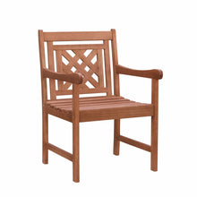 Load image into Gallery viewer, HomeRoots Outdoor Chairs Brown Dining Armchair With Hatched Back