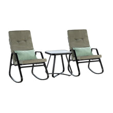 Load image into Gallery viewer, Great Gear Lounge Office Furniture Sets Dark Grey Outdoor Rocking Chair and Table Set