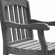 Load image into Gallery viewer, HomeRoots Outdoor Chairs Distressed Patio Armchair With Horizontal Slats