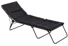 Load image into Gallery viewer, Great Gear Lounge 28.3&quot; X 83.9&quot; X 27.6&quot; Premium Steel Black Cushion Chaise Lounge