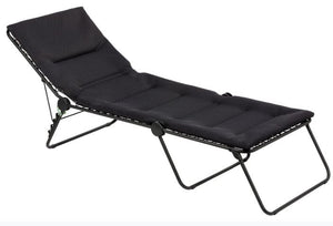 Great Gear Lounge 28.3" X 83.9" X 27.6" Premium Steel Black Cushion Chaise Lounge