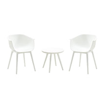 Load image into Gallery viewer, homeroots outdoor Solid White Contempo Outdoor Chairs and Table Set