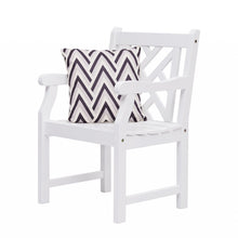 Load image into Gallery viewer, HomeRoots Outdoor Chairs The Diamond | White Wood Patio Armchair