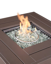 Load image into Gallery viewer, HomeRoots Fire Pits Accessories The Titan Faux Rattan Propane Fire Pit with Glass Bead Rocks