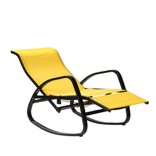 Load image into Gallery viewer, Great Gear Lounge Outdoor Chairs Yellow Outdoor Adjustable Rocking Recliner Chair