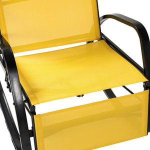 Great Gear Lounge Outdoor Chairs Yellow Outdoor Adjustable Rocking Recliner Chair